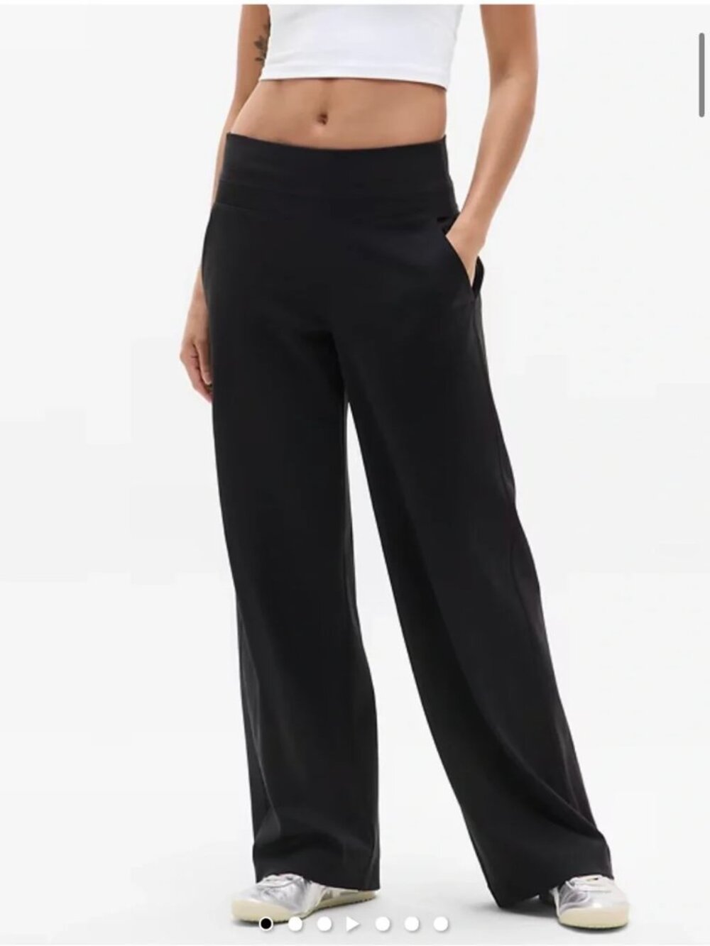 Athleta Black Venice Wide Leg Pant size large